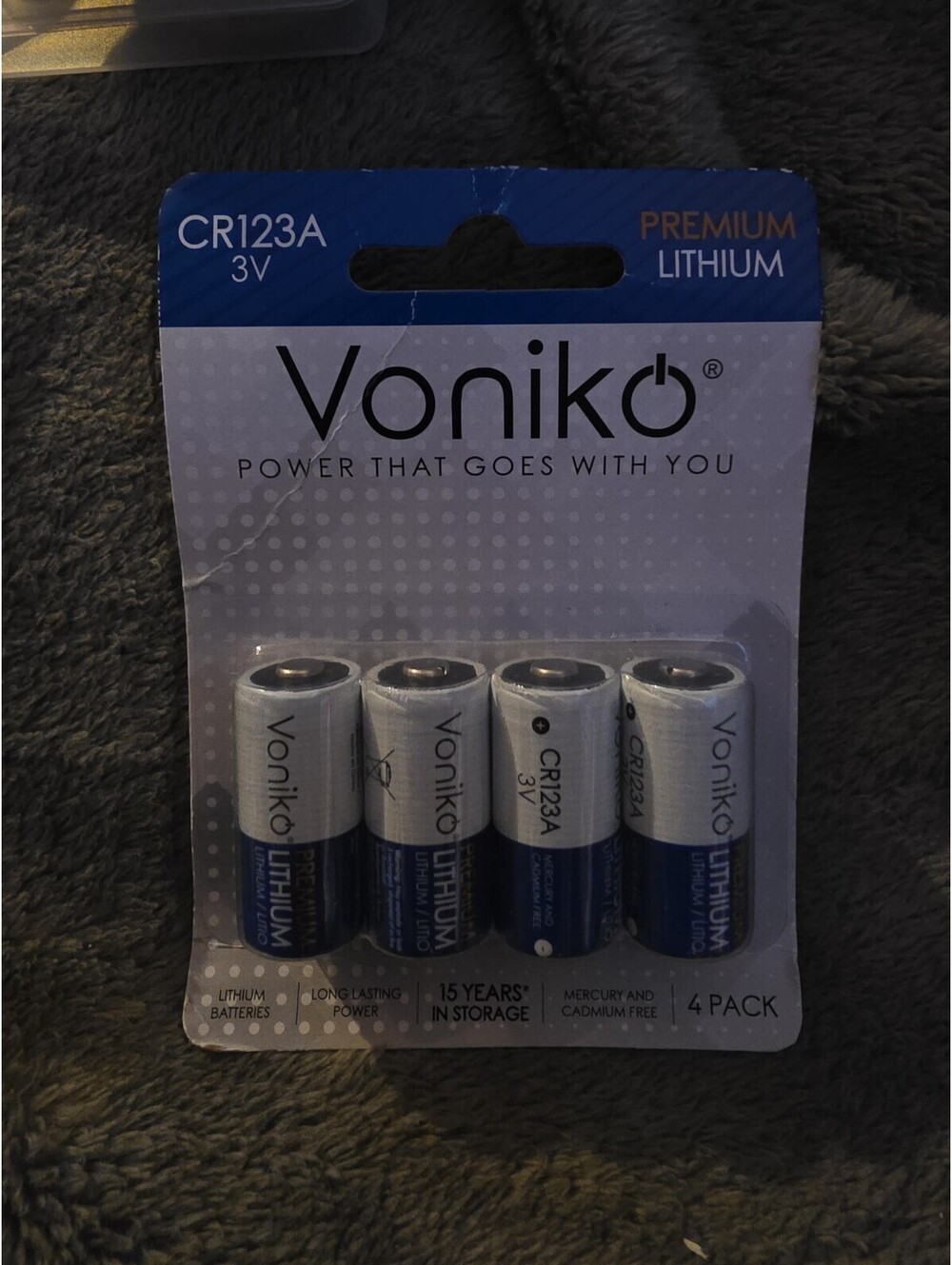 CR123A Premium Batteries 4 Pack – Photo Battery – 3 Volt 123 Battery 15 Years...